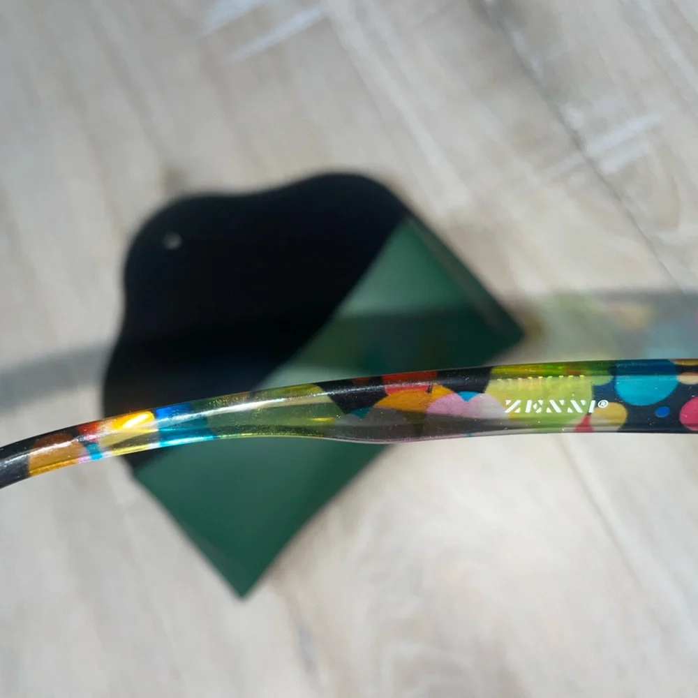 Timo X Zenni Multicolor Polkadot Glasses With Case - Picture 2 of 11